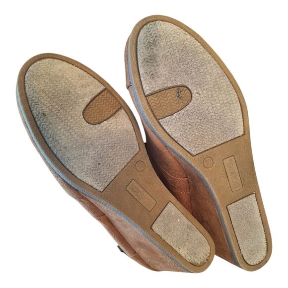 Bongo Josie Lace-Up Desert Wedge Ankle Boots Womans Booties 10M Vegan Suede Rust - Picture 6 of 14